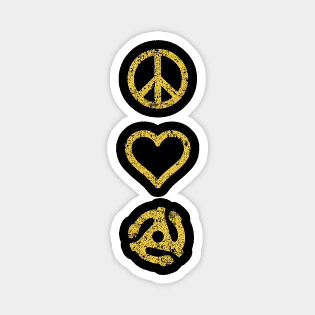 Peace. Love. Vinyl. Sticker by bronzarino